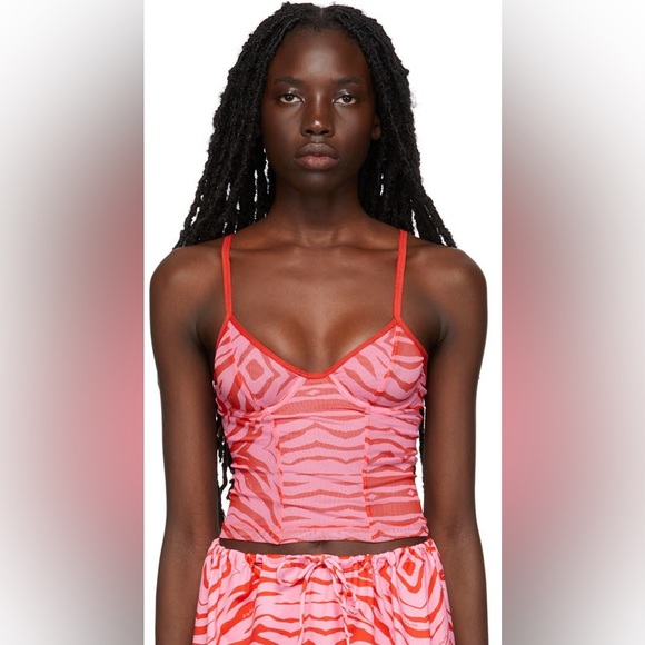 Fruity Booty Zebra Print mesh underwire tank top - Picture 2 of 2